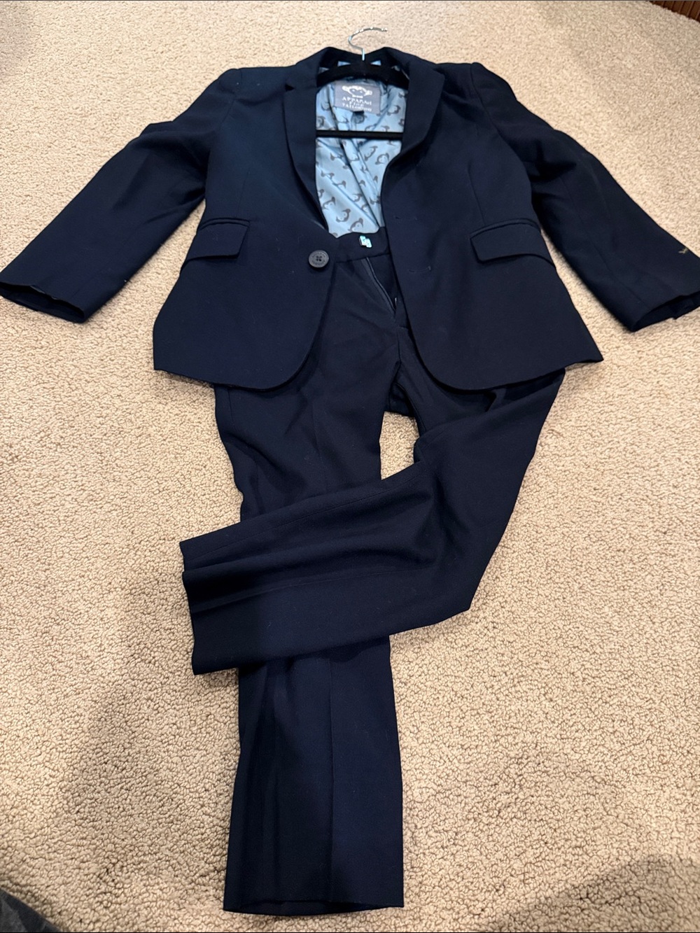 Kids Navy Blue Suit Jacket and Pants - Classic Professional Blazer Set